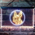 ADVPRO Boston Terrier Dog Bedroom Dual Color LED Neon Sign st6-i0656 - White & Yellow