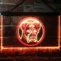 ADVPRO Boxer Dog Bedroom Dual Color LED Neon Sign st6-i0657 - Red & Yellow