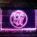 ADVPRO Boxer Dog Bedroom Dual Color LED Neon Sign st6-i0657 - White & Purple