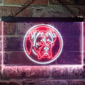 ADVPRO Boxer Dog Bedroom Dual Color LED Neon Sign st6-i0657 - White & Red
