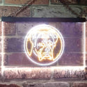 ADVPRO Boxer Dog Bedroom Dual Color LED Neon Sign st6-i0657 - White & Yellow