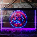 ADVPRO Chow Chow Dog Bedroom Dual Color LED Neon Sign st6-i0662 - Blue & Red