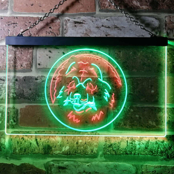 ADVPRO Chow Chow Dog Bedroom Dual Color LED Neon Sign st6-i0662 - Green & Red