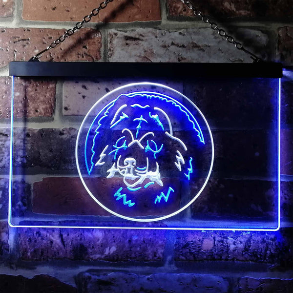 ADVPRO Chow Chow Dog Bedroom Dual Color LED Neon Sign st6-i0662 - White & Blue
