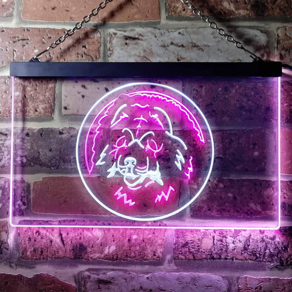 ADVPRO Chow Chow Dog Bedroom Dual Color LED Neon Sign st6-i0662 - White & Purple
