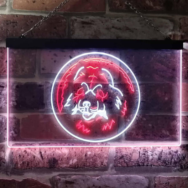ADVPRO Chow Chow Dog Bedroom Dual Color LED Neon Sign st6-i0662 - White & Red