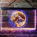 ADVPRO German Shepherd Dog Bedroom Dual Color LED Neon Sign st6-i0668 - Blue & Yellow