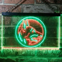 ADVPRO German Shepherd Dog Bedroom Dual Color LED Neon Sign st6-i0668 - Green & Red
