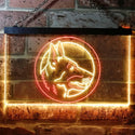 ADVPRO German Shepherd Dog Bedroom Dual Color LED Neon Sign st6-i0668 - Red & Yellow