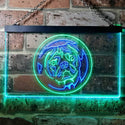 ADVPRO Pug Dog Bedroom Dual Color LED Neon Sign st6-i0682 - Green & Blue
