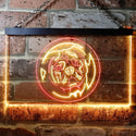 ADVPRO Pug Dog Bedroom Dual Color LED Neon Sign st6-i0682 - Red & Yellow