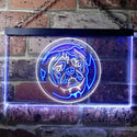 ADVPRO Pug Dog Bedroom Dual Color LED Neon Sign st6-i0682 - White & Blue