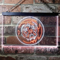 ADVPRO Pug Dog Bedroom Dual Color LED Neon Sign st6-i0682 - White & Orange