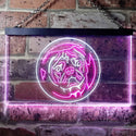 ADVPRO Pug Dog Bedroom Dual Color LED Neon Sign st6-i0682 - White & Purple