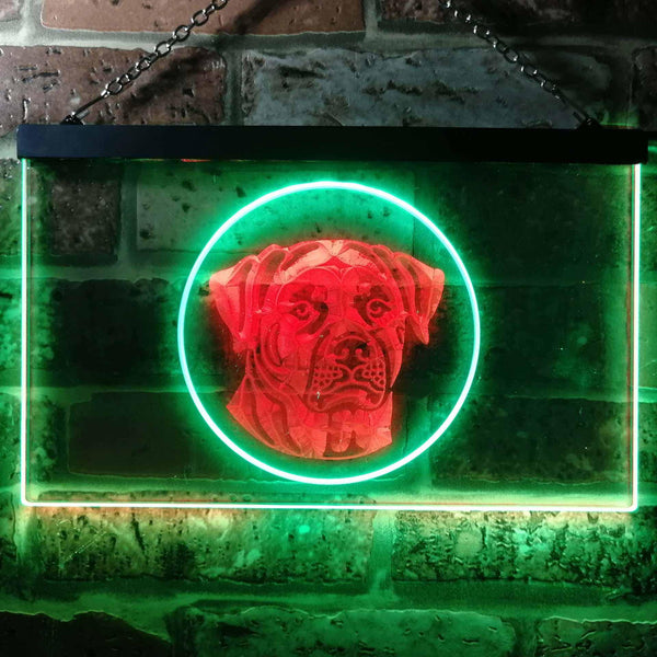 ADVPRO Rottweiler Dog Bedroom Dual Color LED Neon Sign st6-i0684 - Green & Red