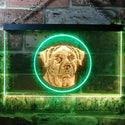 ADVPRO Rottweiler Dog Bedroom Dual Color LED Neon Sign st6-i0684 - Green & Yellow