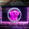 ADVPRO Rottweiler Dog Bedroom Dual Color LED Neon Sign st6-i0684 - White & Purple