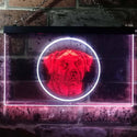ADVPRO Rottweiler Dog Bedroom Dual Color LED Neon Sign st6-i0684 - White & Red