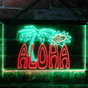ADVPRO Aloha Palm Tree Bedroom Dual Color LED Neon Sign st6-i0699 - Green & Red