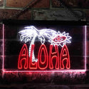 ADVPRO Aloha Palm Tree Bedroom Dual Color LED Neon Sign st6-i0699 - White & Red