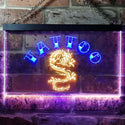ADVPRO Tattoo Dragon Illuminated Dual Color LED Neon Sign st6-i0700 - Blue & Yellow