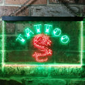 ADVPRO Tattoo Dragon Illuminated Dual Color LED Neon Sign st6-i0700 - Green & Red