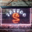 ADVPRO Tattoo Dragon Illuminated Dual Color LED Neon Sign st6-i0700 - White & Orange