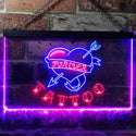 ADVPRO Tattoo Forever Heart Love Illuminated Dual Color LED Neon Sign st6-i0702 - Blue & Red