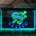 ADVPRO Tattoo Forever Heart Love Illuminated Dual Color LED Neon Sign st6-i0702 - Green & Blue