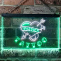 ADVPRO Tattoo Forever Heart Love Illuminated Dual Color LED Neon Sign st6-i0702 - White & Green