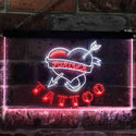 ADVPRO Tattoo Forever Heart Love Illuminated Dual Color LED Neon Sign st6-i0702 - White & Red