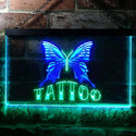 ADVPRO Tattoo Butterfly Art Illuminated Dual Color LED Neon Sign st6-i0704 - Green & Blue