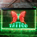 ADVPRO Tattoo Butterfly Art Illuminated Dual Color LED Neon Sign st6-i0704 - Green & Red