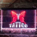 ADVPRO Tattoo Butterfly Art Illuminated Dual Color LED Neon Sign st6-i0704 - White & Red