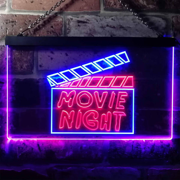 ADVPRO Movie Night Film Cinema Illuminated Dual Color LED Neon Sign st6-i0707 - Blue & Red