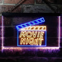 ADVPRO Movie Night Film Cinema Illuminated Dual Color LED Neon Sign st6-i0707 - Blue & Yellow