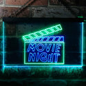 ADVPRO Movie Night Film Cinema Illuminated Dual Color LED Neon Sign st6-i0707 - Green & Blue