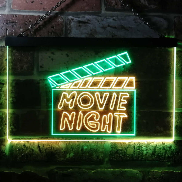 ADVPRO Movie Night Film Cinema Illuminated Dual Color LED Neon Sign st6-i0707 - Green & Yellow