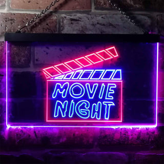 ADVPRO Movie Night Film Cinema Illuminated Dual Color LED Neon Sign st6-i0707 - Red & Blue