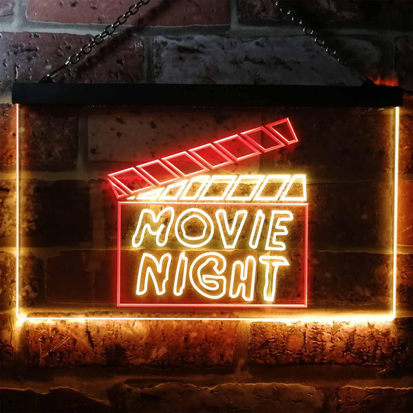 ADVPRO Movie Night Film Cinema Illuminated Dual Color LED Neon Sign st6-i0707 - Red & Yellow