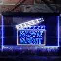 ADVPRO Movie Night Film Cinema Illuminated Dual Color LED Neon Sign st6-i0707 - White & Blue