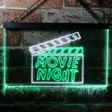 ADVPRO Movie Night Film Cinema Illuminated Dual Color LED Neon Sign st6-i0707 - White & Green