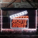 ADVPRO Movie Night Film Cinema Illuminated Dual Color LED Neon Sign st6-i0707 - White & Orange