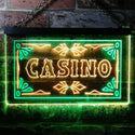 ADVPRO Casino Beer Pub Games Poker Bar Illuminated Dual Color LED Neon Sign st6-i0708 - Green & Yellow