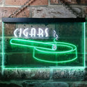 ADVPRO Cigars Holder VIP Room Lover Gifts Dual Color LED Neon Sign st6-i0715 - White & Green