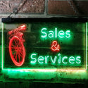 ADVPRO Bicycle Sales Services Display Shop Dual Color LED Neon Sign st6-i0727 - Green & Red
