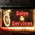 ADVPRO Bicycle Sales Services Display Shop Dual Color LED Neon Sign st6-i0727 - Red & Yellow