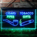 ADVPRO Cigar Pipes Tobacco Gifts Shop Dual Color LED Neon Sign st6-i0732 - Green & Blue