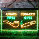 ADVPRO Cigar Pipes Tobacco Gifts Shop Dual Color LED Neon Sign st6-i0732 - Green & Yellow