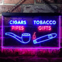 ADVPRO Cigar Pipes Tobacco Gifts Shop Dual Color LED Neon Sign st6-i0732 - Red & Blue
